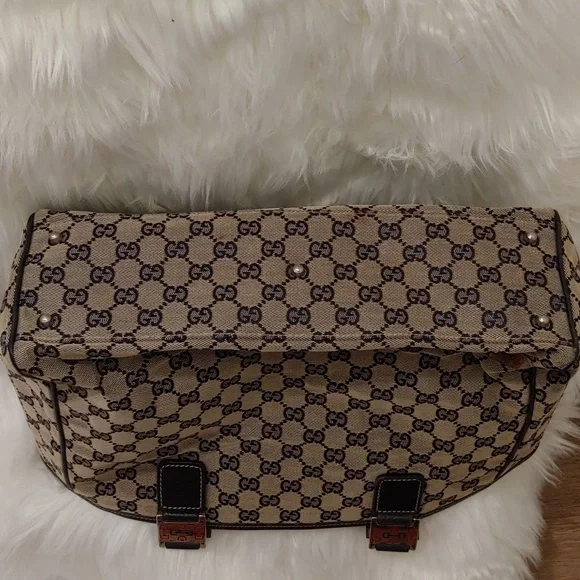 Authentic Gucci GG Monogram Supreme Sherry Web Pop Tote Bag - Picture 4 of 11